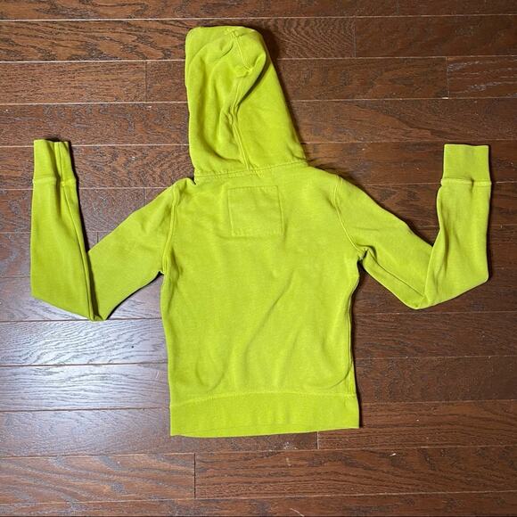 Hollister "Malibu Surf Team" Extra Small Bright Neon Green Pullover Surf Hoodie - Picture 4 of 9